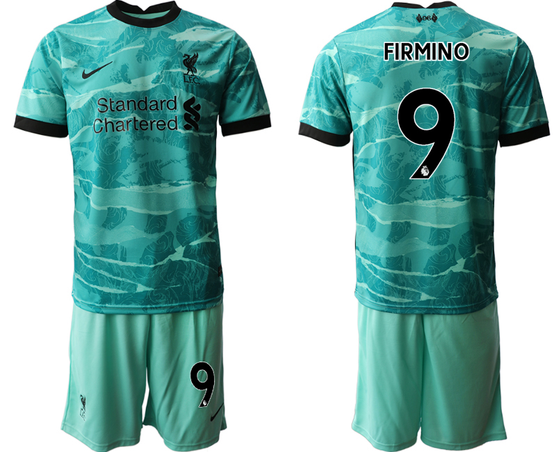 Men 2020-2021 club Liverpool away #9 green Soccer Jerseys